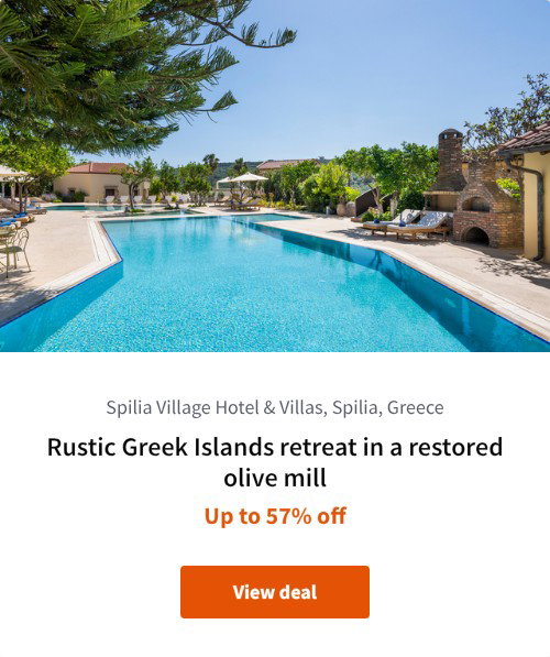 Rustic Greek Islands retreat in a restored olive mill