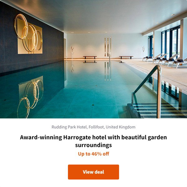 Award-winning Harrogate hotel with beautiful garden surroundings