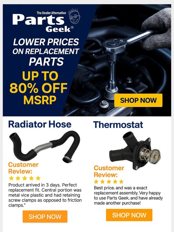 Cooling Parts + Discount Prices = Huge Savings