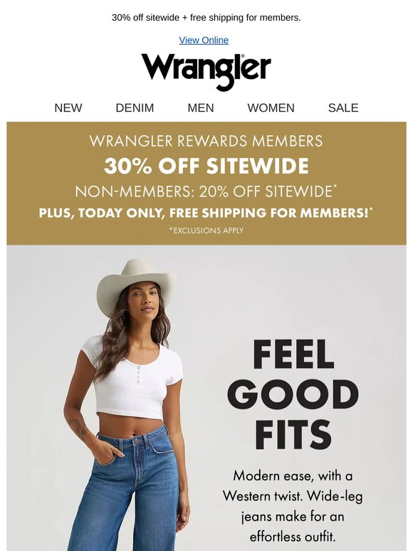 Your go-to denim, 30% off