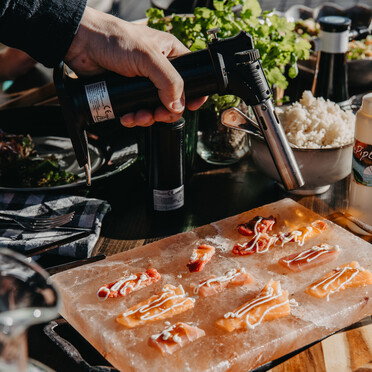 Satake Professionel gasbrænder med grillfunktion flamme