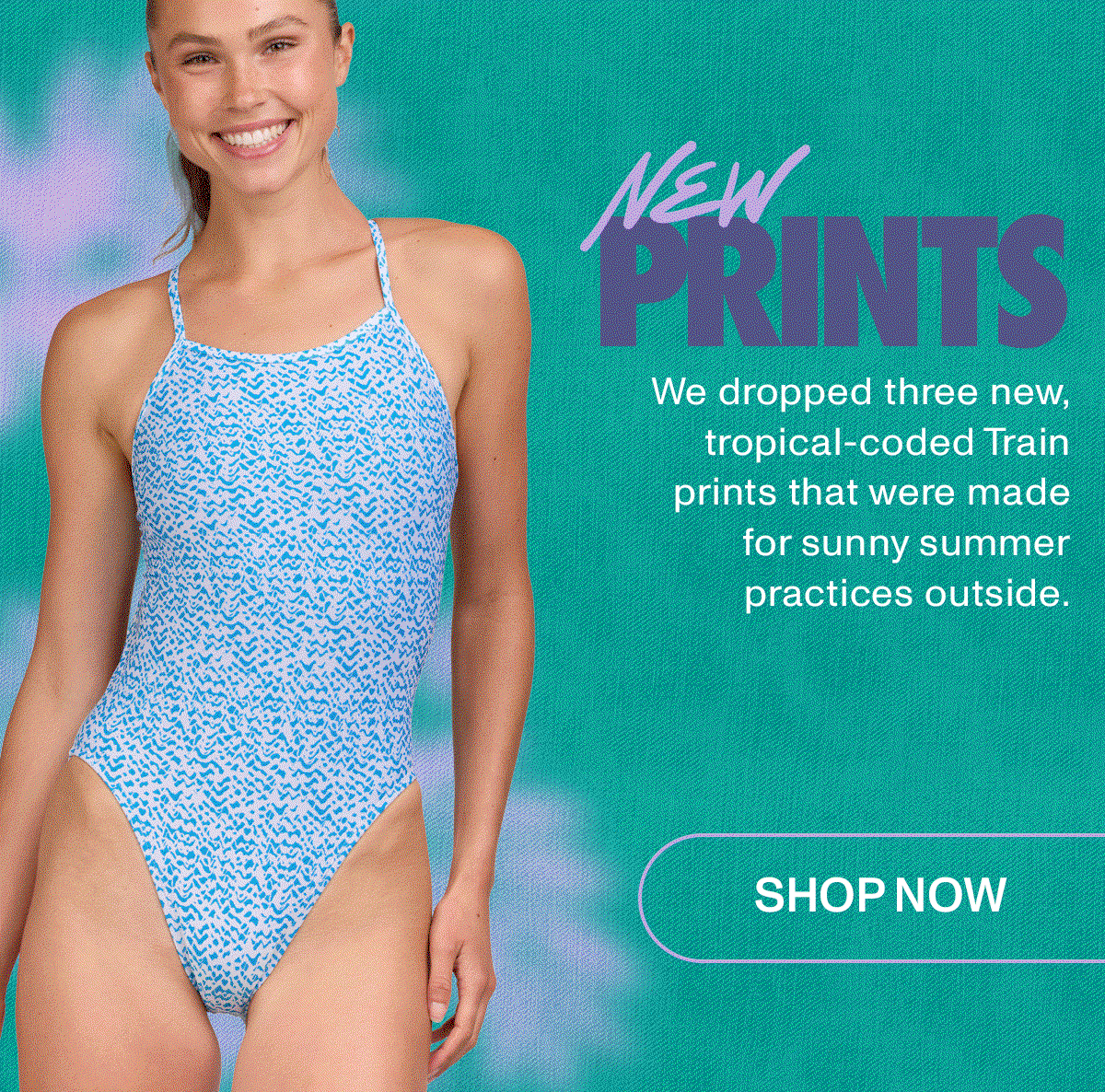 New Prints - Tropical Train Prints - We dropped three new, tropical-coded Train prints that were made for sunny summer practices outside. Shop now.