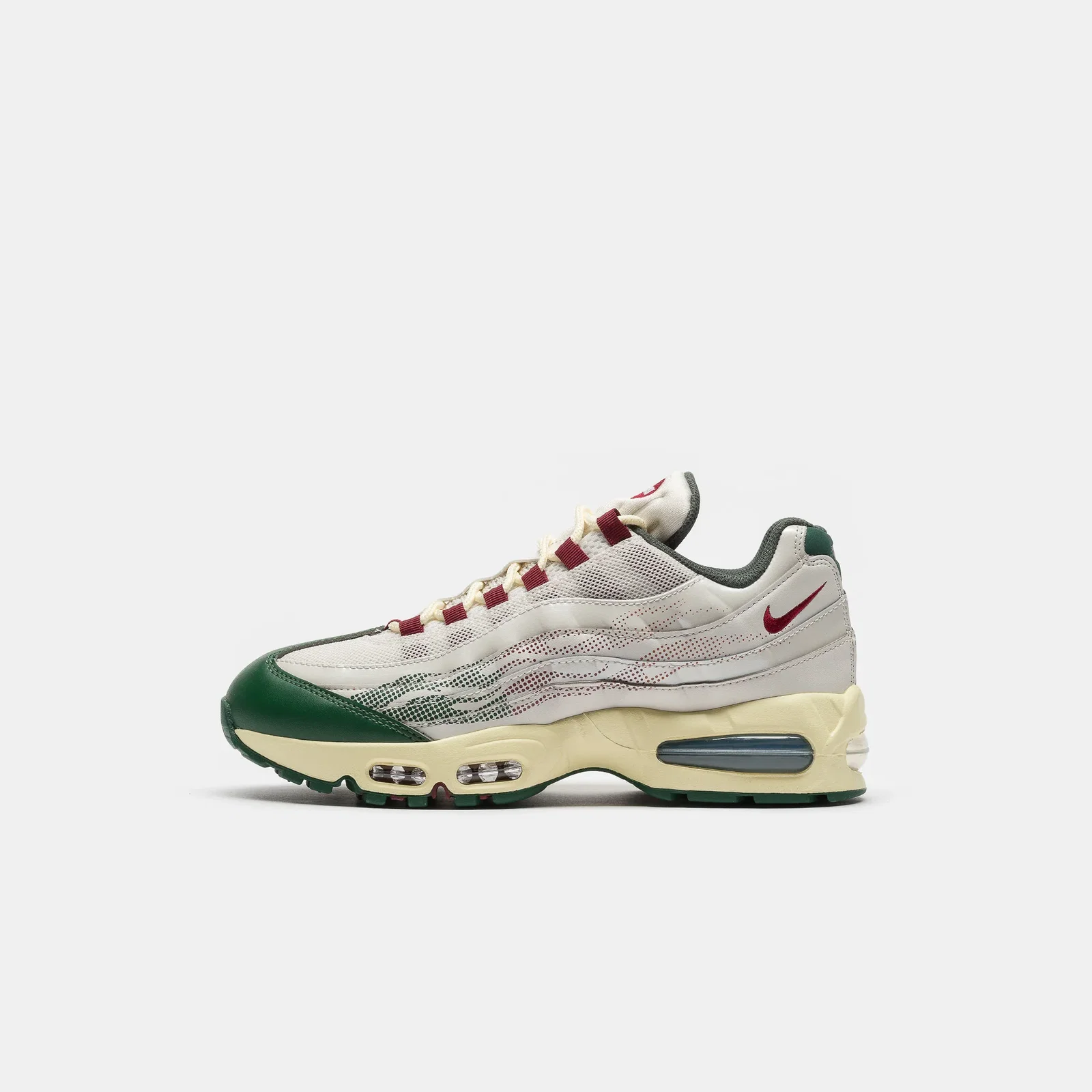 Image of Air Max 95 Big Bubble SE Sneaker in Phantom/Team Red/Fir/Alabaster