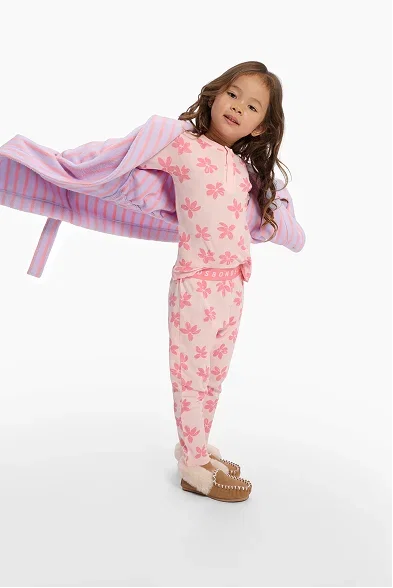 Kids Long Sleeve Waffle Sleep Set