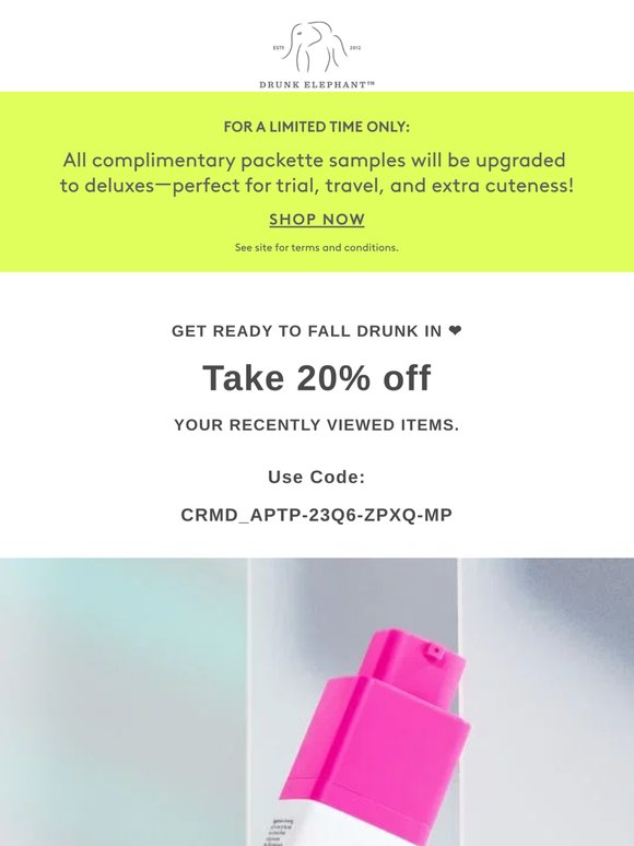 Ready for some T.L.C? 🤔 Take 20% off your favorites