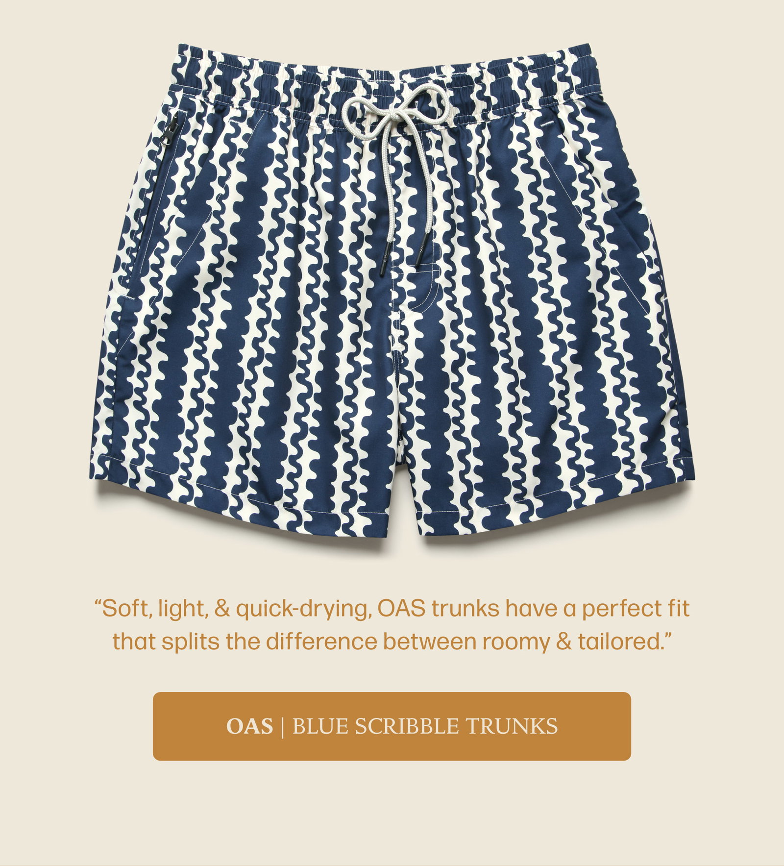 OAS Blue Scribble Trunks