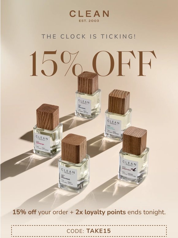 Last Chance for 15% Off + 2x Points ⏰