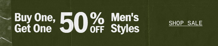 Buy One, Get One 50% Off Men's Styles