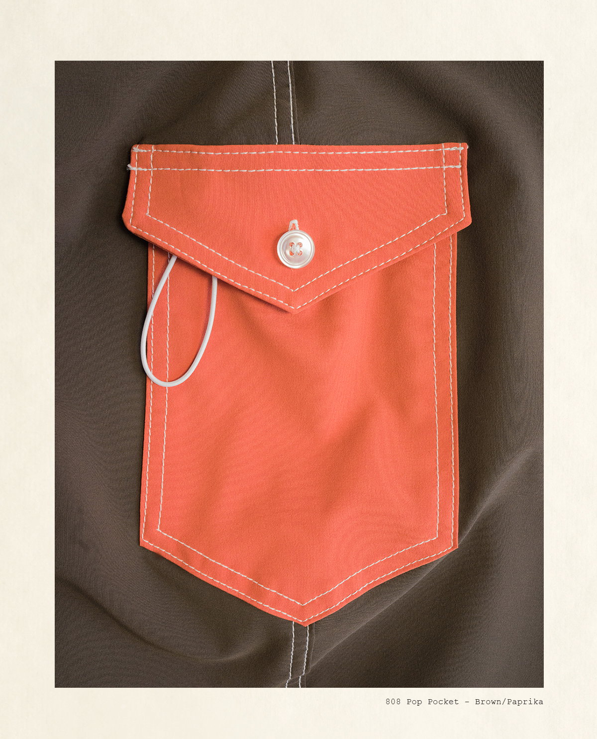  808 Pop Pocket - Brown/Paprika