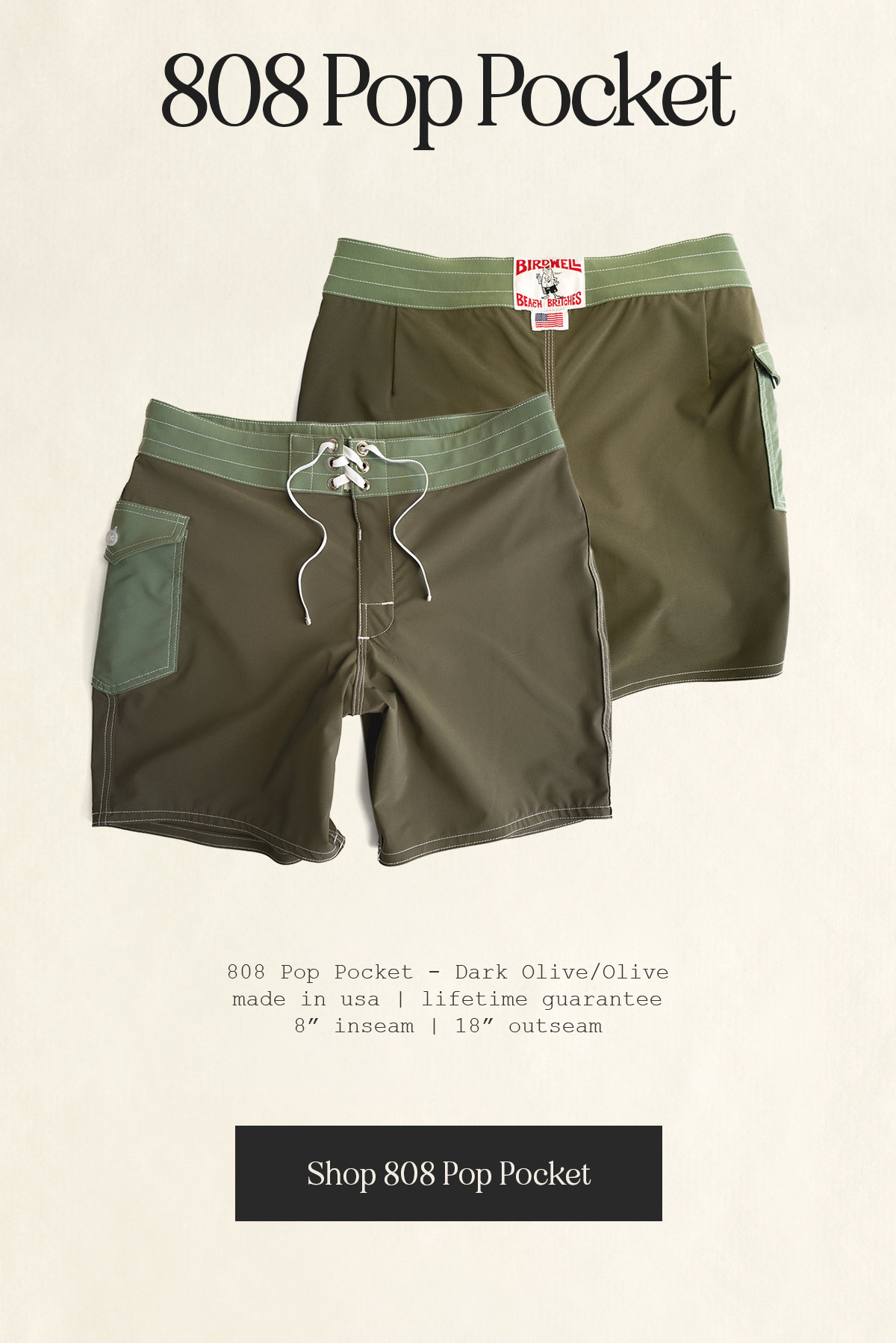 808 Pop Pocket | 808 Pop Pocket - Dark Olive/Olive | Shop 808 Pop Pocket