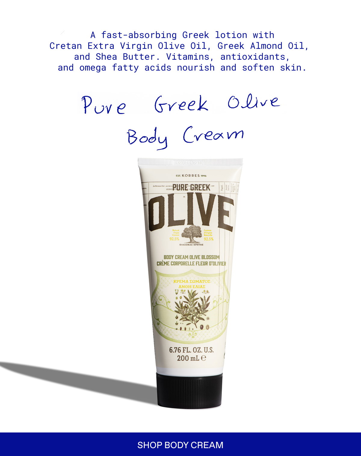 Pure Greek Olive Body Cream