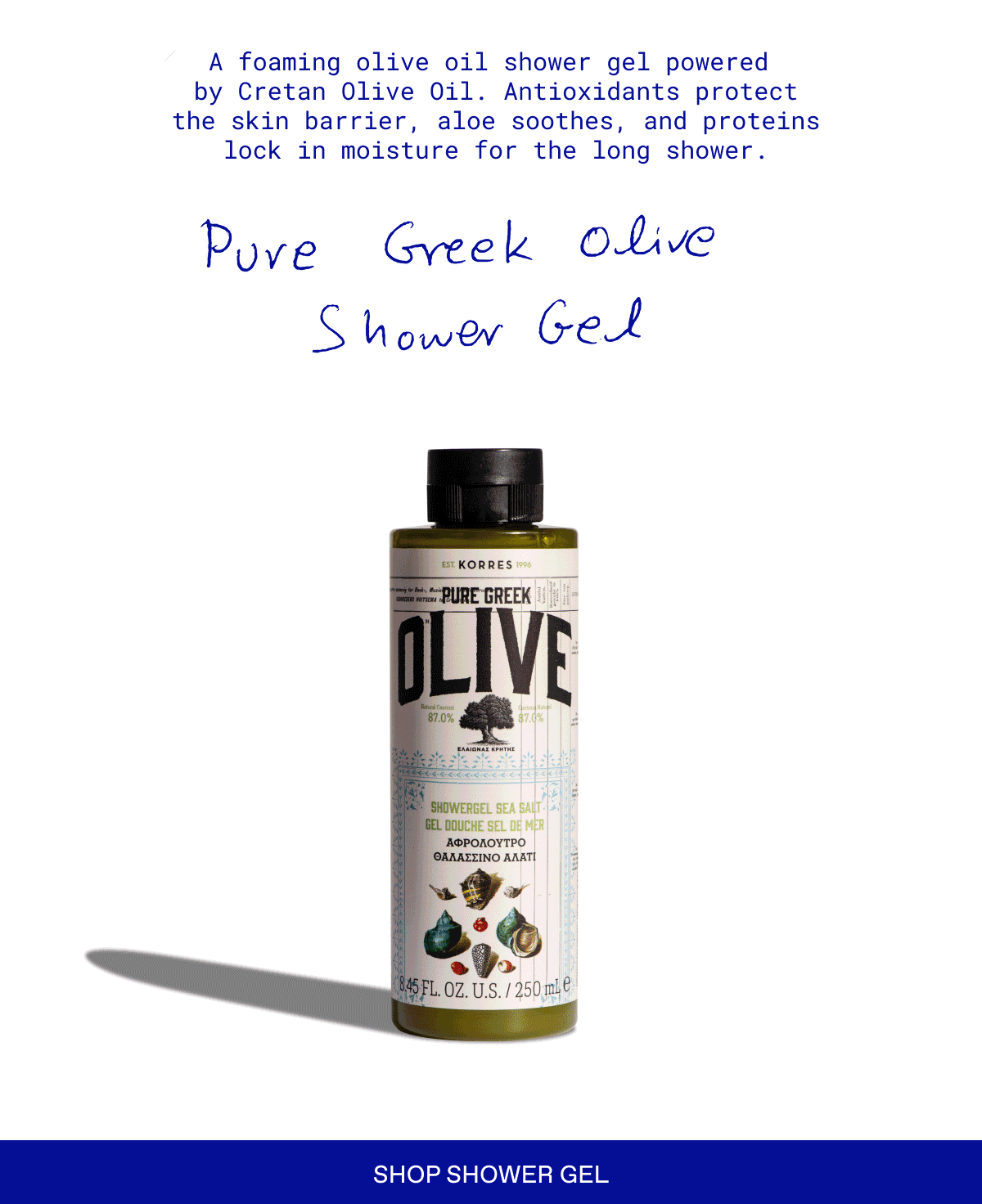 Pure Greek Olive Shower Gel