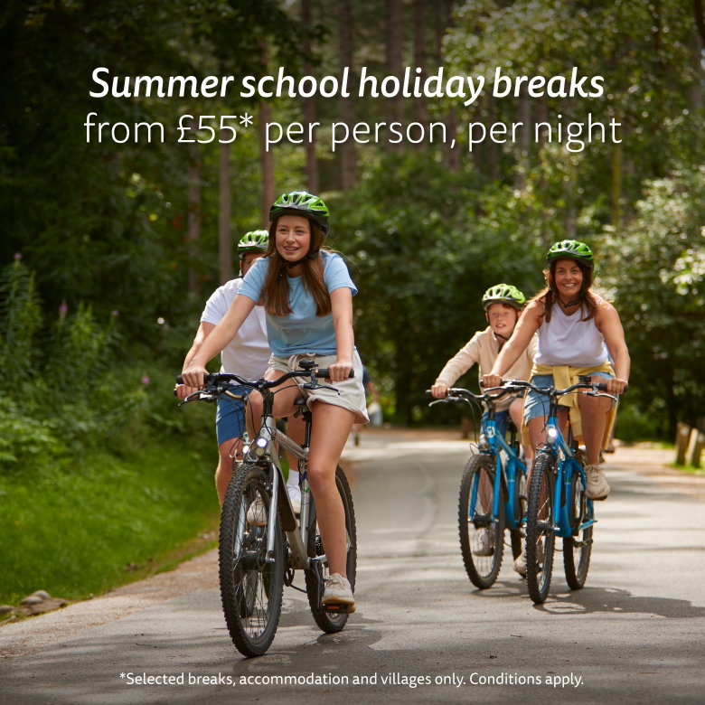 Summer school holiday breaks from £55* per person, per night