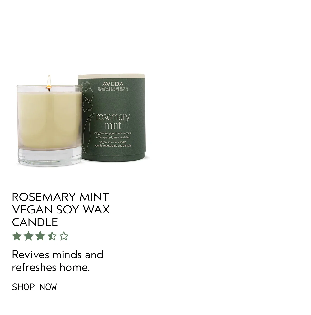 ROSEMARY MINT VEGAN SOY WAX CANDLE Revives minds and refreshes home. SHOP NOW