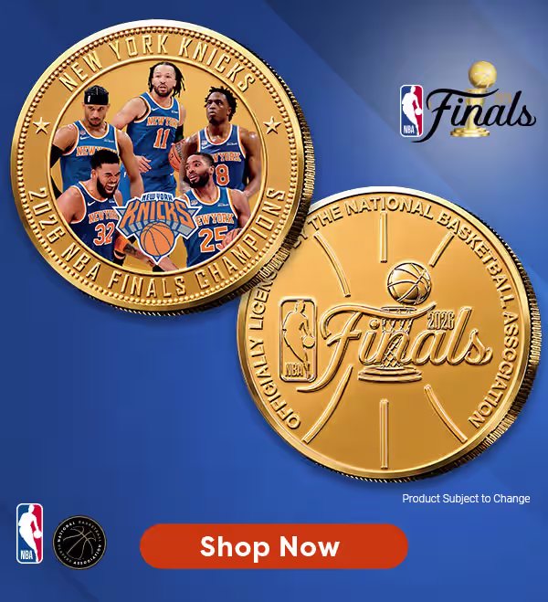 Own your piece of history with the New York Knicks NBA Finals Champions coin. Shop Now!