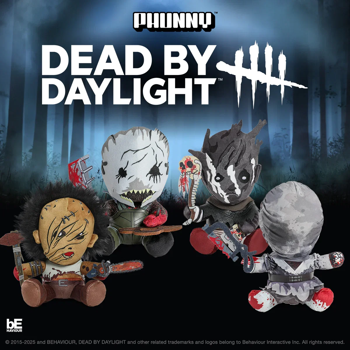 Image of Dead by Daylight – The Hillbilly, The Nurse, The Trapper & The Wraith Phunny Plush 4-Pack Bundle