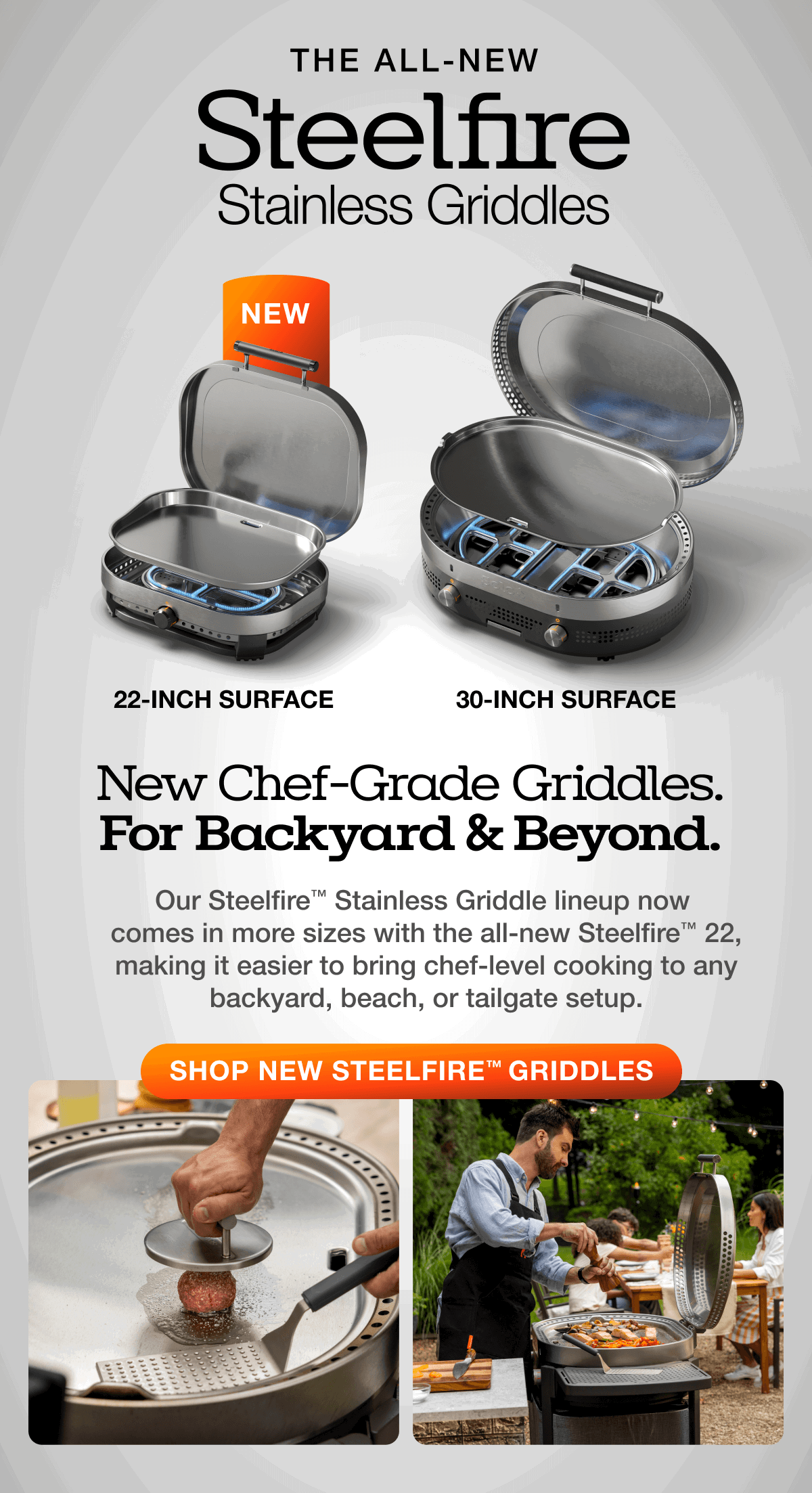 Steelfire 22 Stainless Griddle