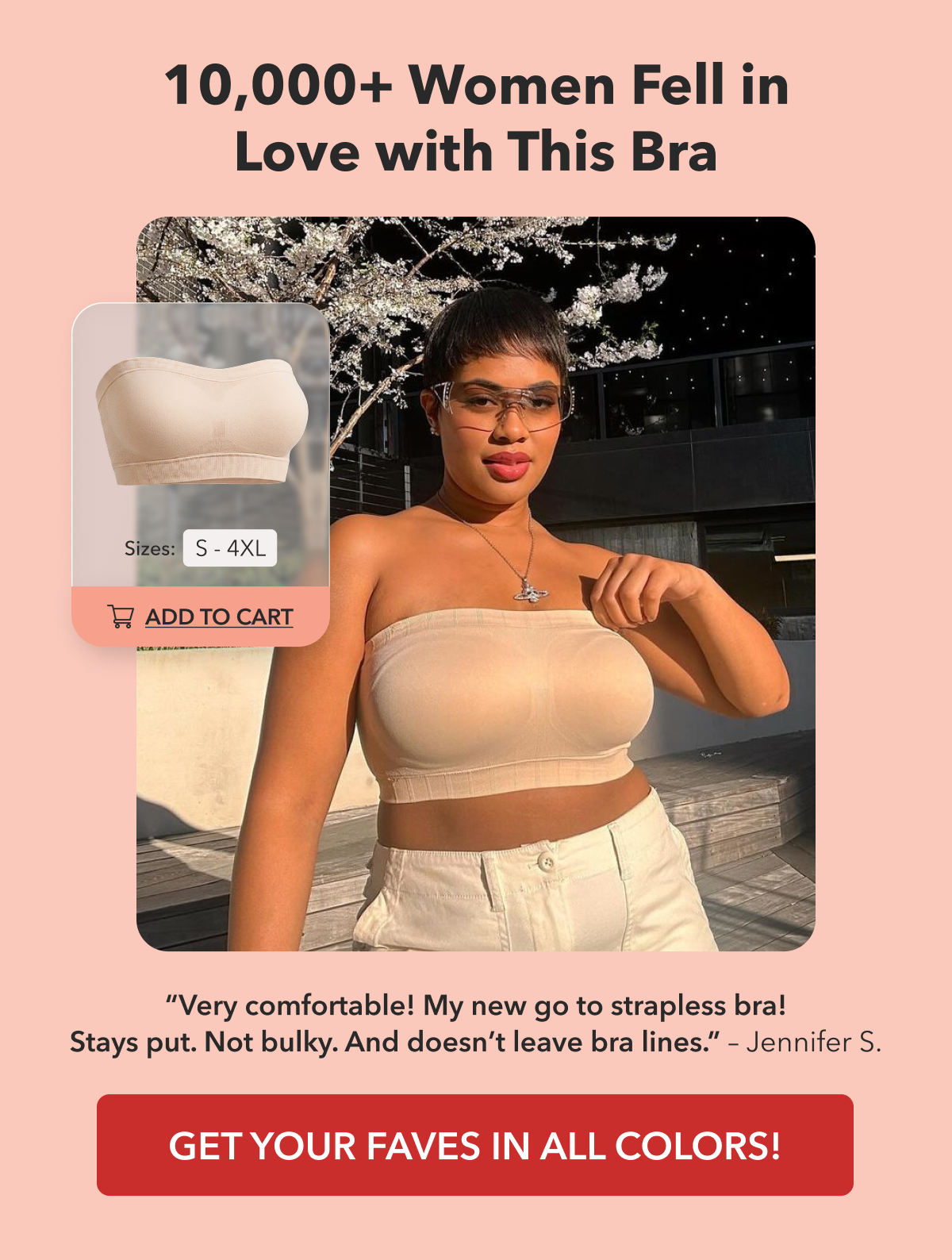 Truekind Convertible Strapless Bandeau Bra
