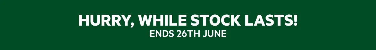 hurry, while stock lasts!