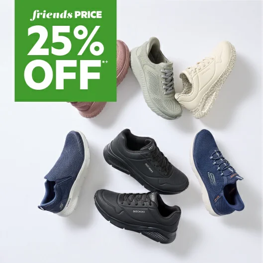 25% off full price skechers