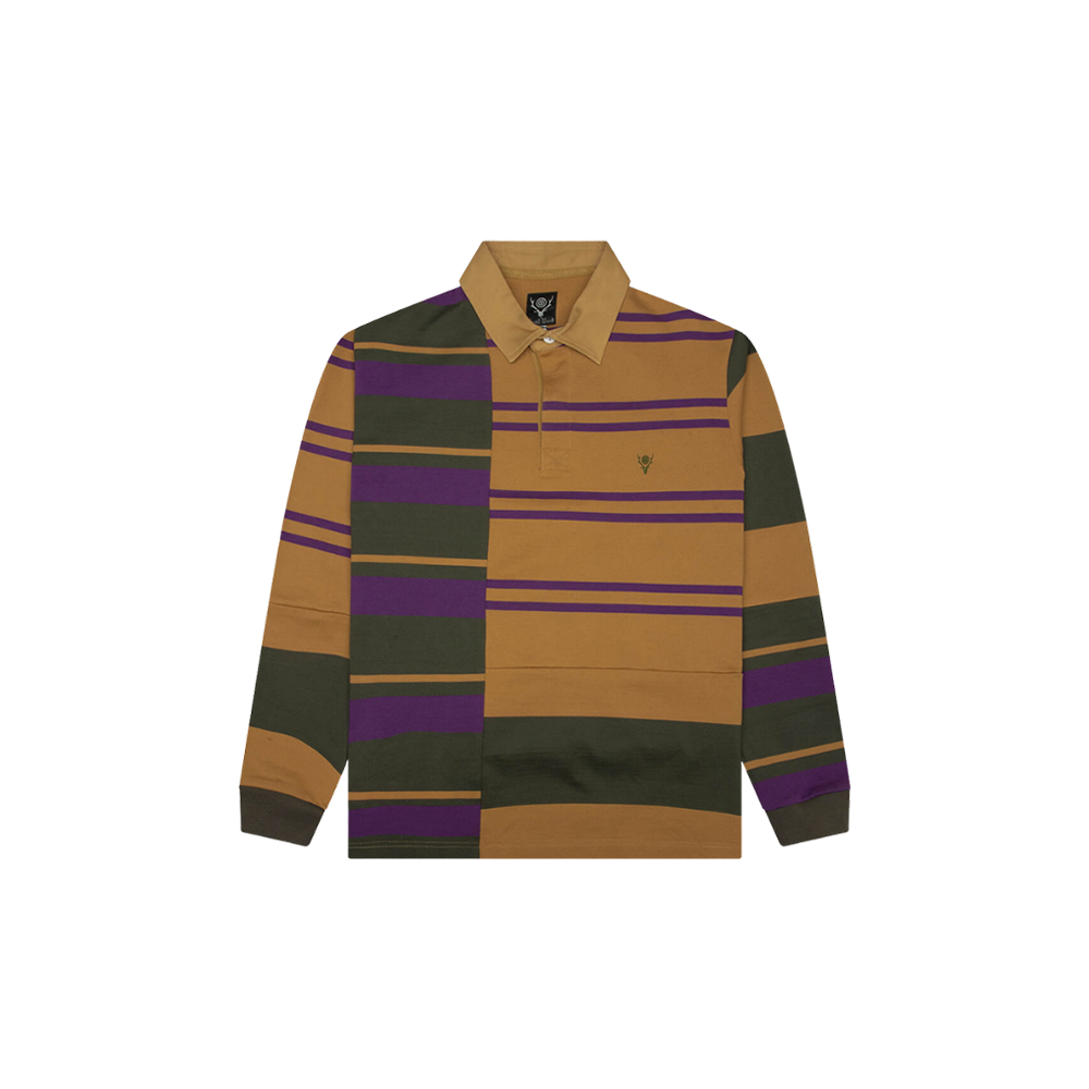 Rugger L/S Polo Shirt - Crazy Pattern Square