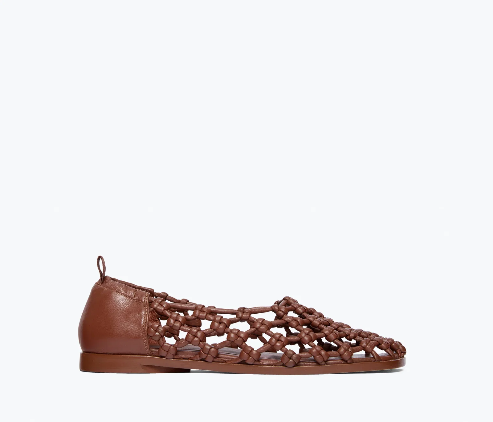 Image of SALLY WOVEN LEATHER FLAT