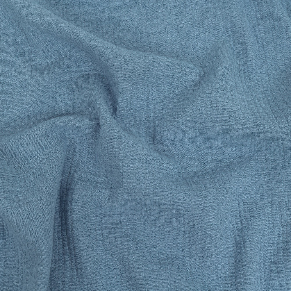 Image of Double Cotton Gauze - Steel Blue - Talamanca Collection