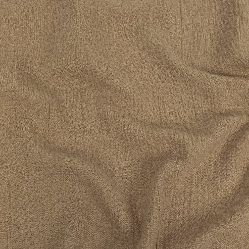 Image of Double Cotton Gauze - Taupe - Talamanca Collection