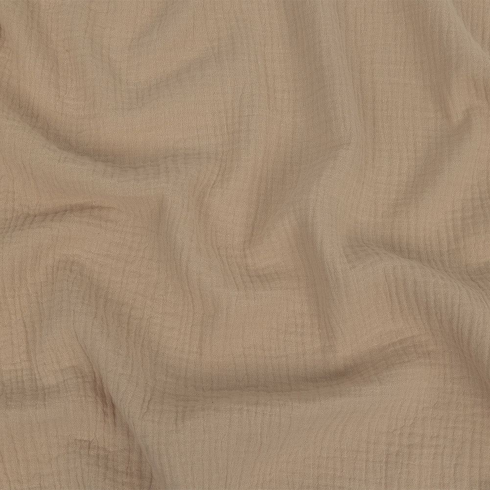 Image of Double Cotton Gauze - Beige - Talamanca Collection