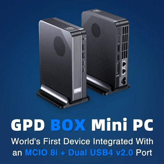 GPD BOX: The World's First Mini PC Featuring MCIO 8i and Dual USB4 v2.0 Connectivity