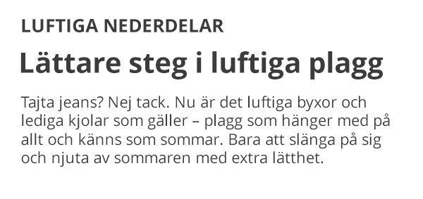 Luftiga nederdelar