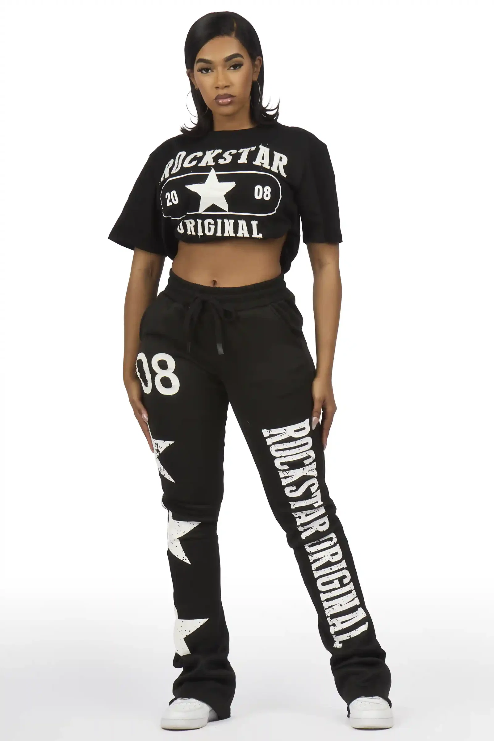 Image of Chavonne Black T-Shirt Trackset