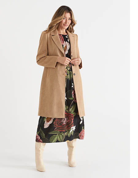 Single Breasted Longline Coat