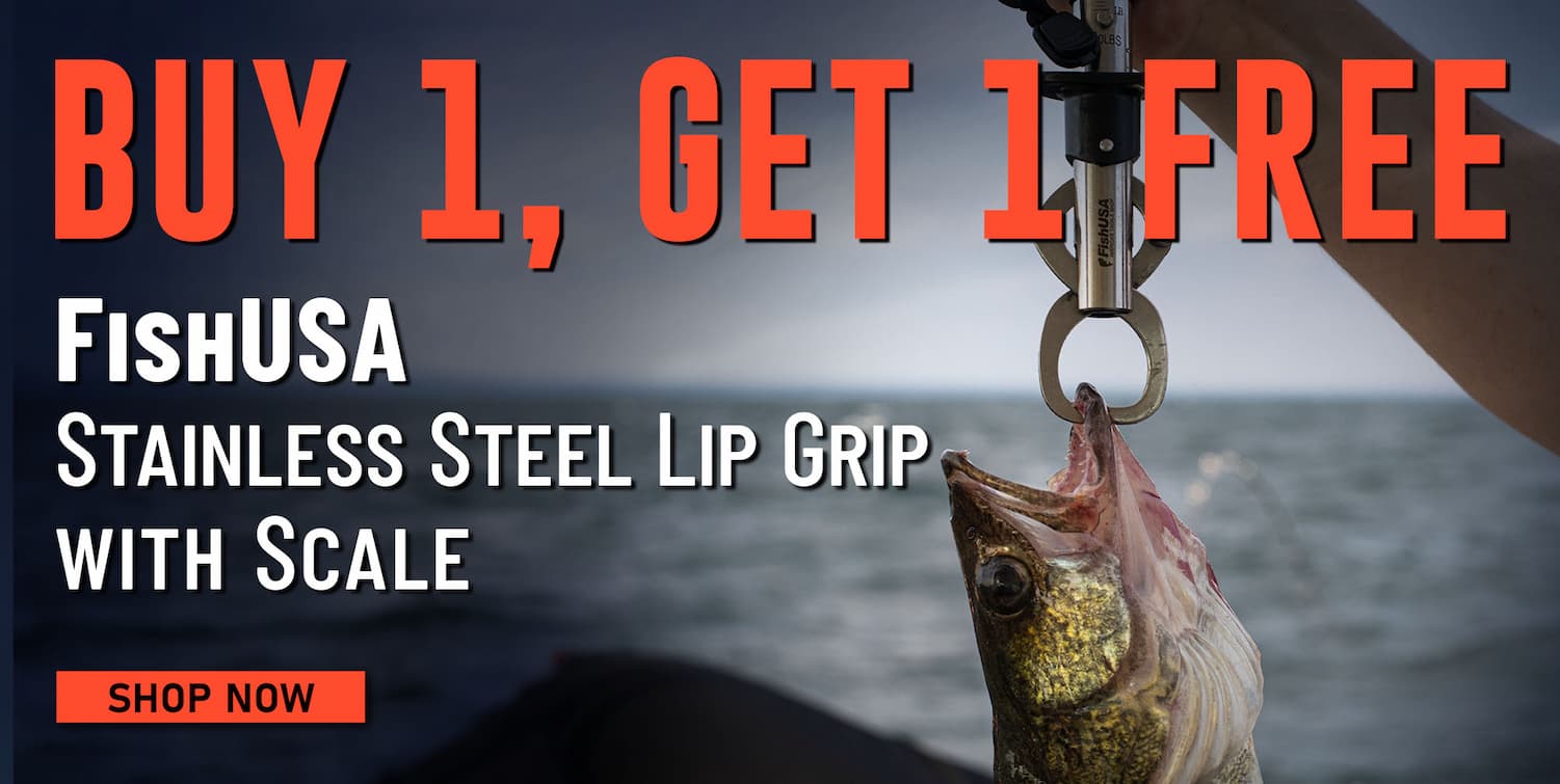 Buy 1, Get 1 Free FishUSA Stainless Steel Lip Grip with Scale Shop Now