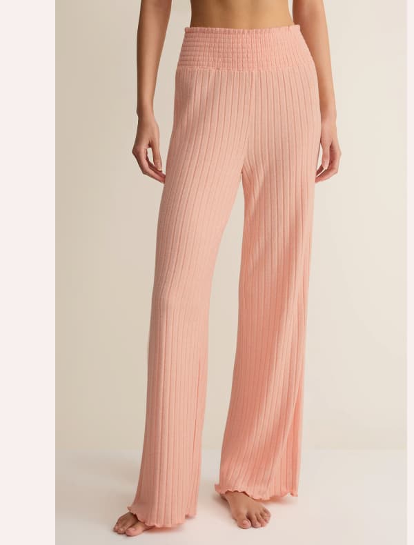 Shop Dawn Smocked Rib Pant
