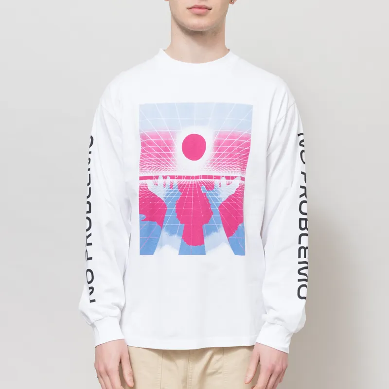 No Problemo Dimensions Long Sleeve T Shirt White