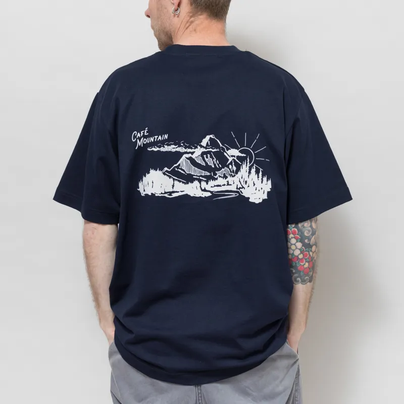 Cafe Mountain Legacy T Shirt Navy