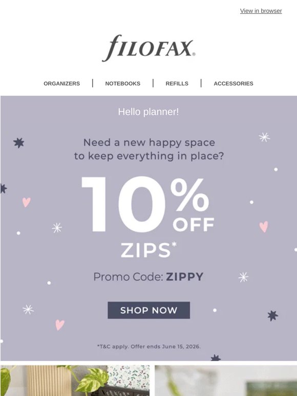 Ending soon | 10% off Zips*