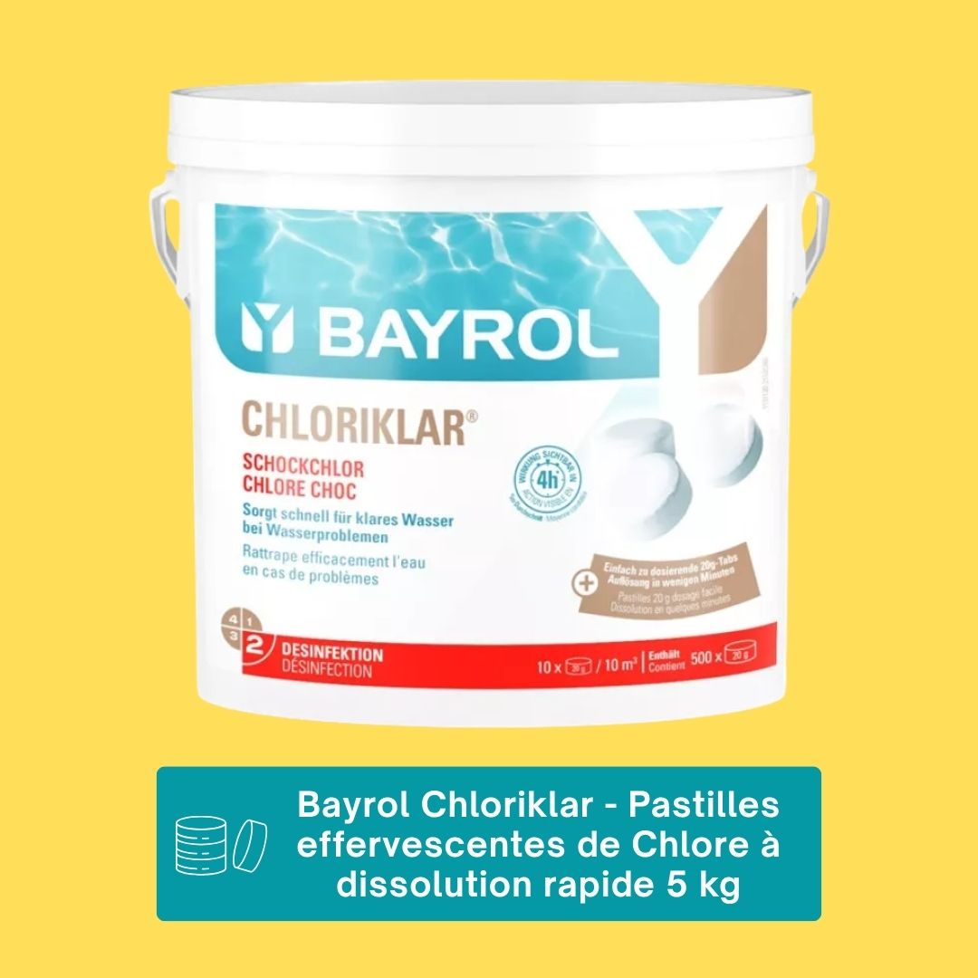 Bayrol Chloriklar - Pastilles effervescentes de Chlore à dissolution rapide 5 kg