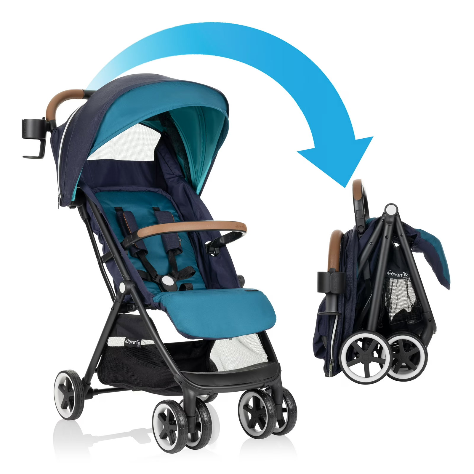 Image of Evenflo GOLD Otto Self-Folding Lightweight Travel Stroller