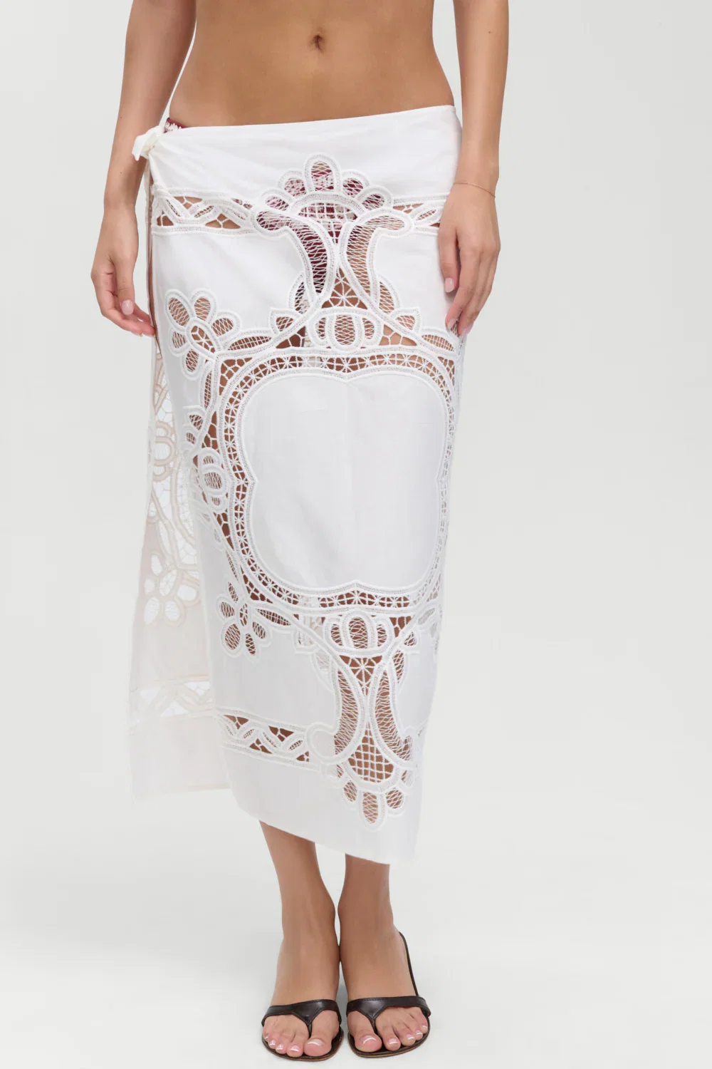 Image of Monaco Cotton Sarong - Optic White