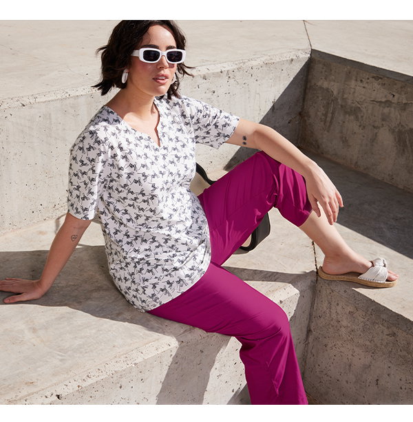 Wide Leg Ruby Fit Stretch Chino Pants