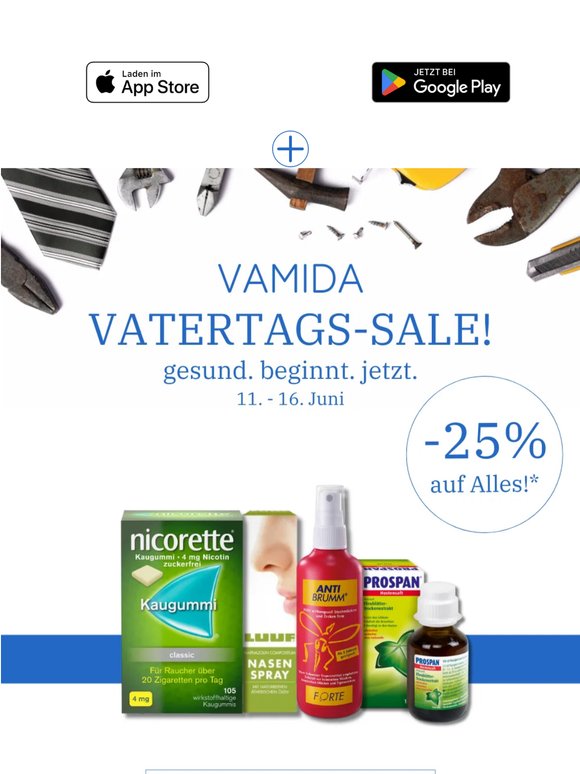 Heute ist Vatertag: -25% auf Alles 🎉