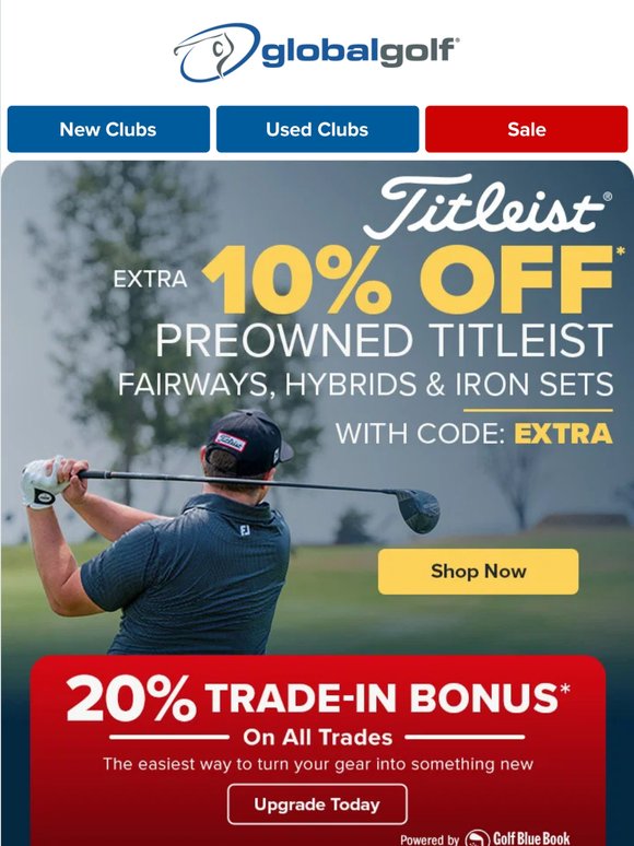 Last Chance: Extra 10% Off Titleist Pre-Owned Clubs