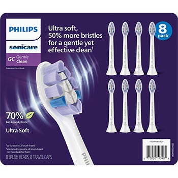 Philips Sonicare Gentle Clean Plaque Removal + Gum Care Replacement Brush Heads