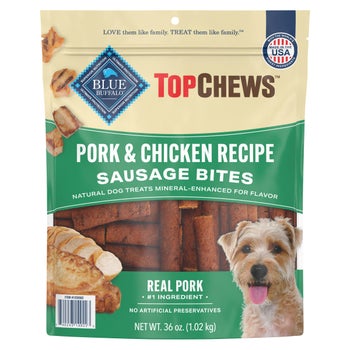 Top Chews Pork & Chicken Sausage Recipe Dog Treats