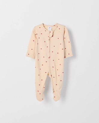 Baby organic cotton zip coverall