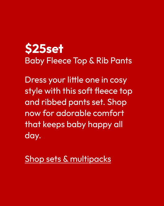 Baby Fleece Top & Rib Pants