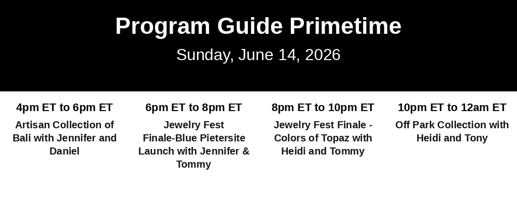 Program Guide Primetime