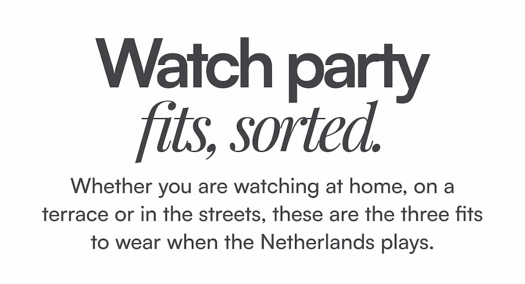 Watch party fits, sorted.